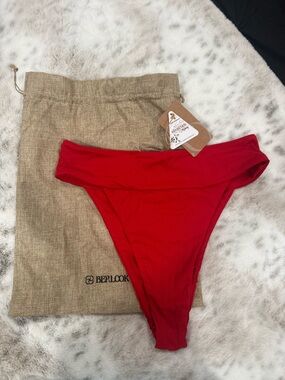 NWT BERLOOK Ribbed High Cut Bikini Bottom